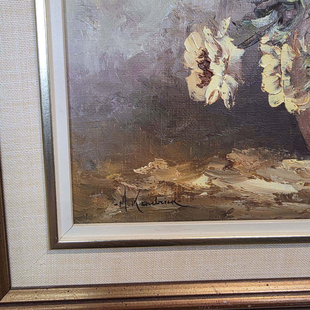 Original Mary Kendrick Oil Painting | Yellow Floral Still Life | Palette Knife - Picture 6 of 15